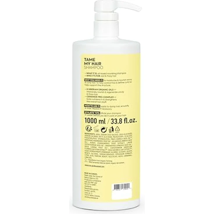 Natura Siberica ICE Professional Tame My Hair Shampoo, 1000 ml, Anti-Frizz Formel mit natürlichen Inhaltsstoffen – Bild 3