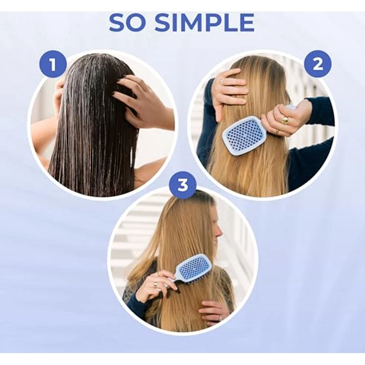 UNbrush Detangling Hair Brush Mini, Pastel Periwinkle, No Tangle Bürste für sanftes Entwirren unterwegs – Bild 9