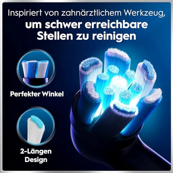 Braun Oral-B iO Series 6 Plus Edition, elektrische Zahnbürste mit 5 Reinigungsmodi, graue Ausführung, inklusive 3 Aufsteckbürsten und Reiseetui – Bild 16