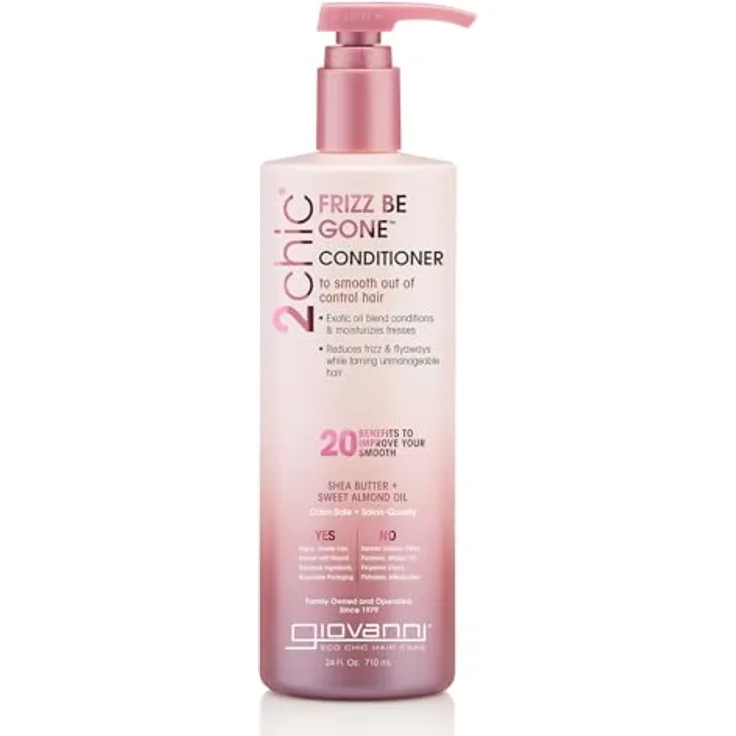 Giovanni 2chic Frizz Be Gone Conditioner 710ml, feuchtigkeitsspendend, reduziert Frizz, vegan und parabenfrei