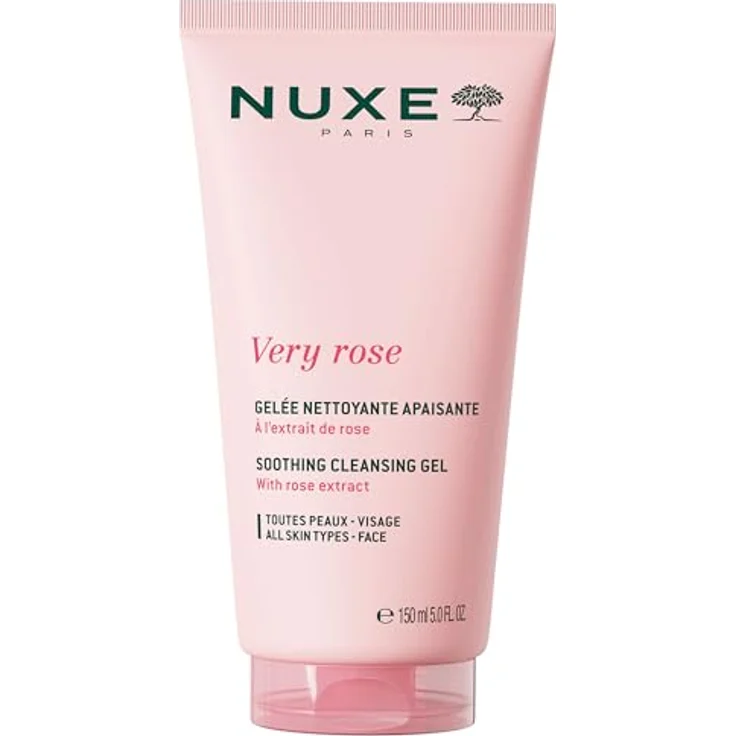 NUXE Very Rose Soothing Cleansing Gel, 150 ml, beruhigendes Reinigungsgel für alle Hauttypen, 97 % natürliche Inhaltsstoffe, vegan – Bild 1