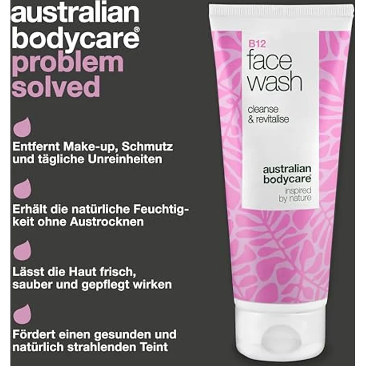 Australian Bodycare B12 revitalisierendes Reinigungsgel, Gesichtsreinigung mit sanfter Peelingwirkung, 100 ml – Bild 2