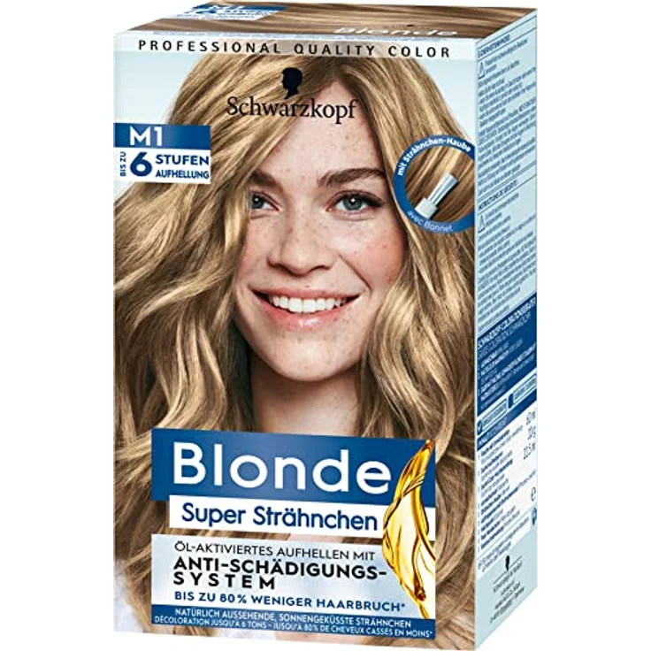 Blonde Super Strähnchen, Haarfarbe M1, 102ml – Bild 1