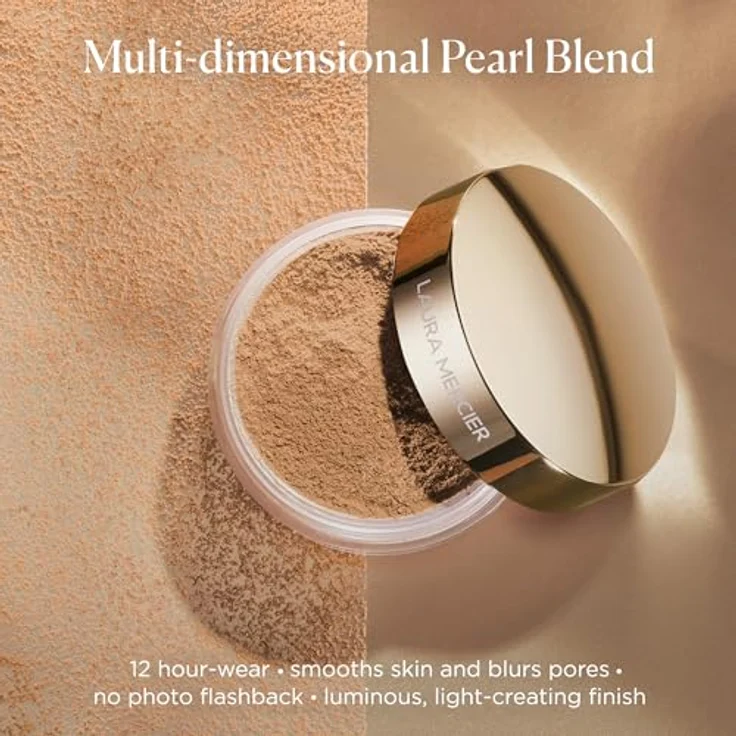 Laura Mercier Translucent Loose Setting Powder, 29 g, mit feinem Puff, 12 Stunden Halt, limitierte Edition – Bild 3