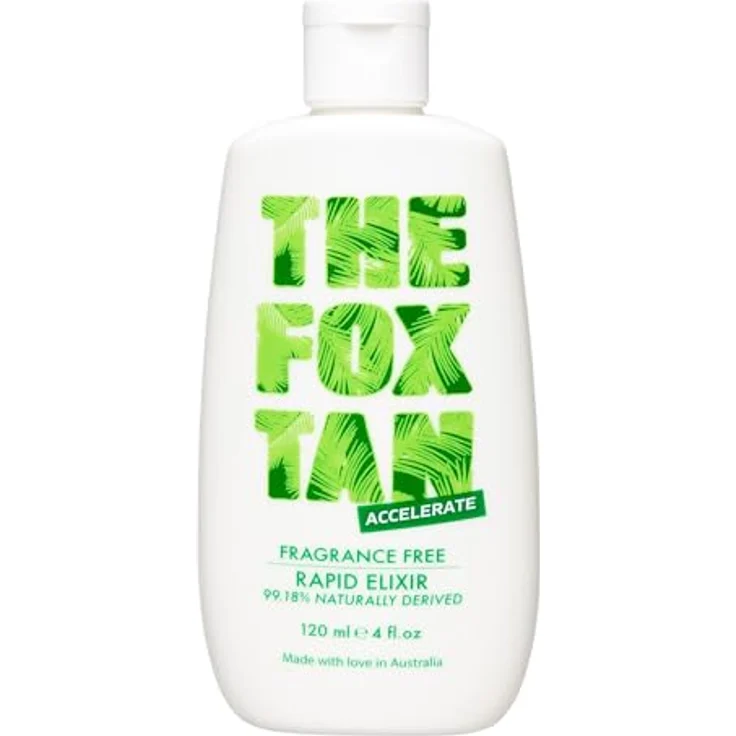 THE FOX TAN Fragrance Free Rapid Tanning Elixir, 120 ml Selbstbräuner mit anregender Melaninproduktion für alle Hauttypen – Bild 1