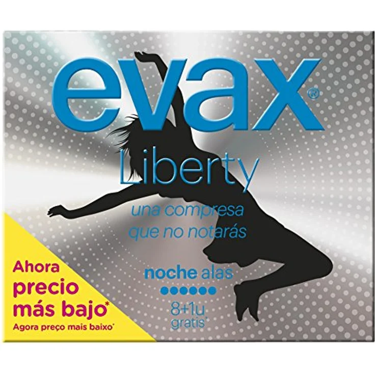 Evax Liberty compresas noche mit Flügel 9 Stück Damenbinden – Bild 2