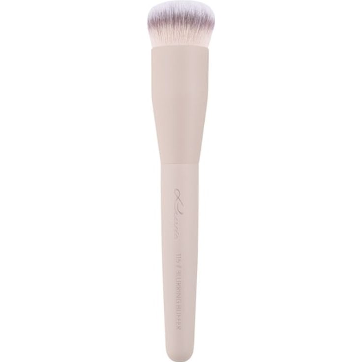 Luvia Cosmetics Blurring Buffer Puderpinsel, veganer Gesichtspinsel mit ergonomischem Griff und Satin-Tasche, beige