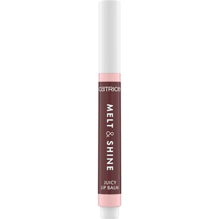 Catrice Melt & Shine Juicy Lip Balm 100 Sunny Side Up, feuchtigkeitsspendender Lippenbalsam in dunklem Braun, vegan, 1,3 g – Bild 1