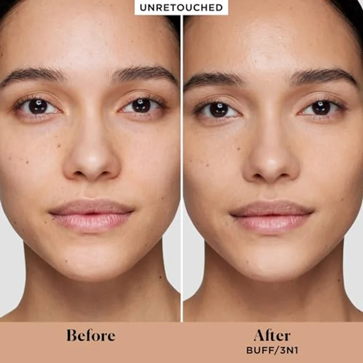 Laura Mercier REAL FLAWLESS FOUNDATION, wasserfeste Foundation mit mittlerer Deckkraft, 29 ml, 3N1 BUFF – Bild 3