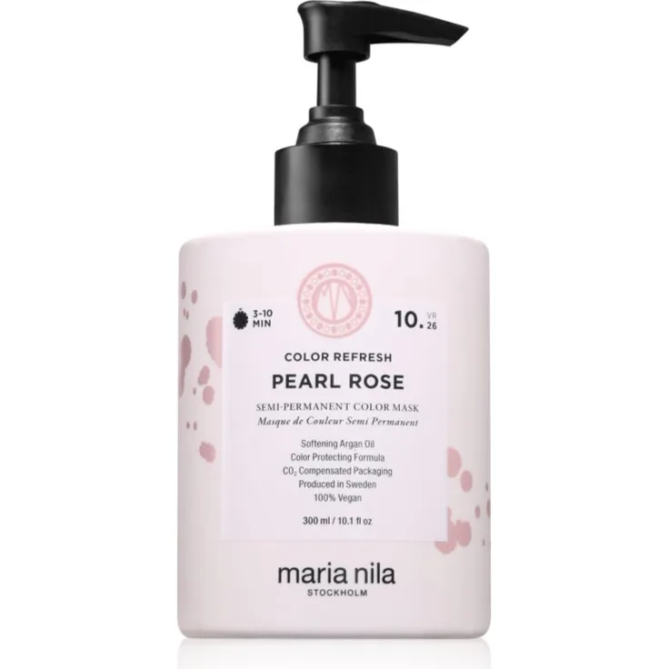 Maria Nila Colour Refresh, Sanfte nährende Haarmaske ohne permanente Farbpigmente, Farbton Pearl Rose 10.26, 300 ml