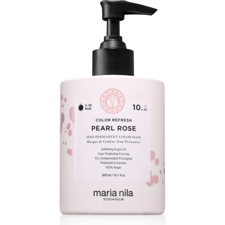 Maria Nila Colour Refresh, Sanfte nährende Haarmaske ohne permanente Farbpigmente, Farbton Pearl Rose 10.26, 300 ml