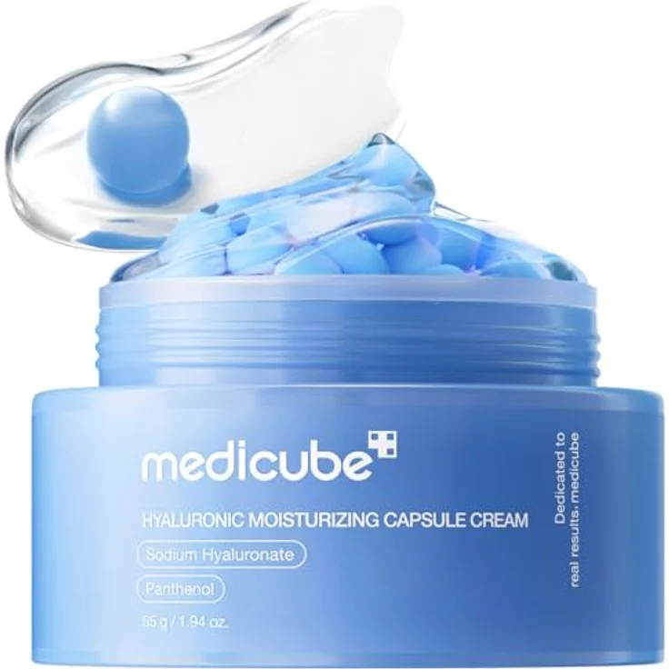 Medicube Hyaluronic Moisturizing Capsule Cream 55g – Leichte Gel-Creme mit Hyaluronsäure, Panthenol & Ceramiden zur Feuchtigkeitspflege und Unterstützung der Hautbarriere – Bild 1
