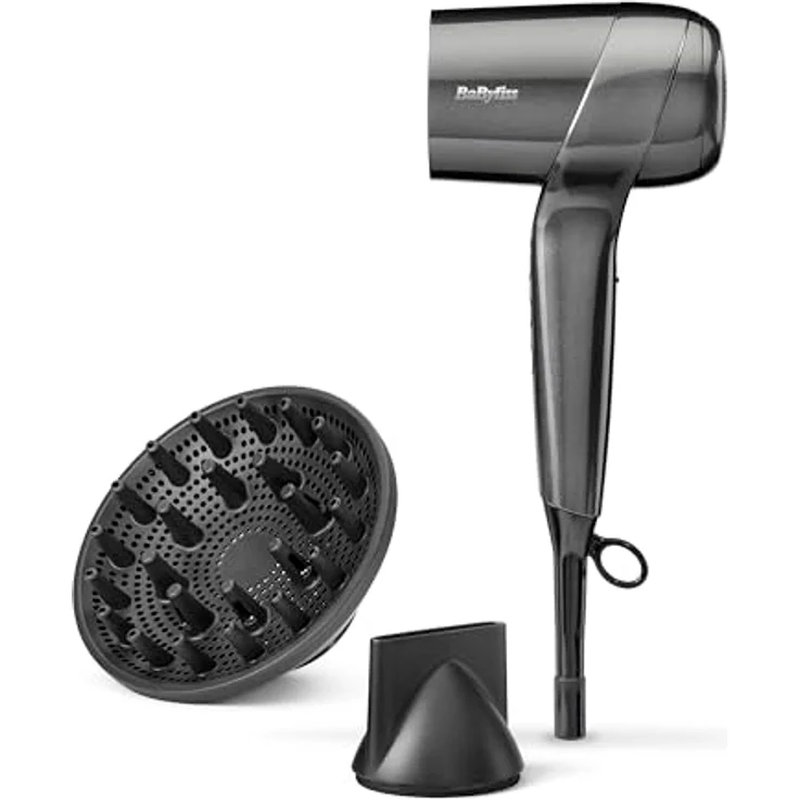 BaByliss D6200DE, Haartrockner mit digitalem Motor, Ionen-Technologie und 1600 W Leistung, Schwarz – Bild 1