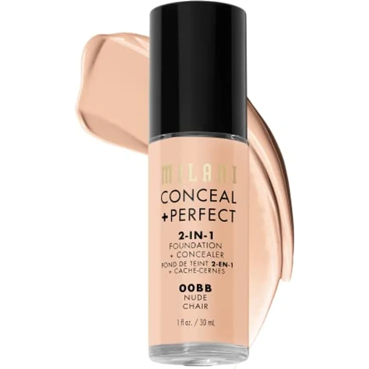 Milani C-M0-012-07 Conceal And Perfect 2 in 1 Foundation + Concealer Nude, 30 ml