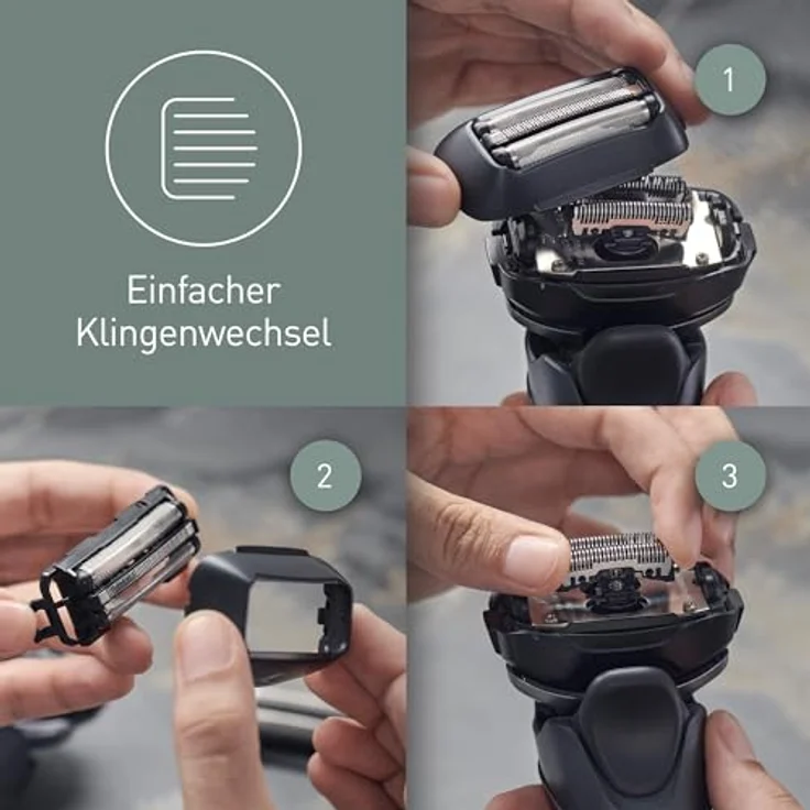 Panasonic WES9015, Ersatzscherblatt und Schermesser für Rasierapparat, Edelstahl, schwarz/silber, kompatibel mit ES-LT2N, ES-LT4N, ES-LT6N – Bild 6