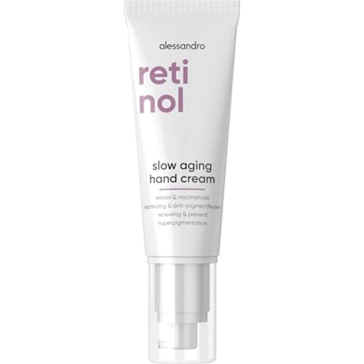 alessandro Retinol Slow Aging Hand Cream, Reichhaltige Handcreme mit Retinol & Niacinamide zur Revitalisierung reifer Haut, schnell einziehend, vegan, 50ml – Bild 1