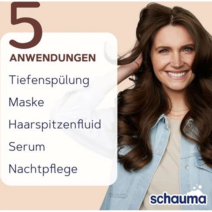 SCHAUMA 5&5 Reparierende Haarkur 300ml & Shampoo Repair 400ml, mit Kokos-Extrakt für strapaziertes Haar, vegane Formel – Bild 4