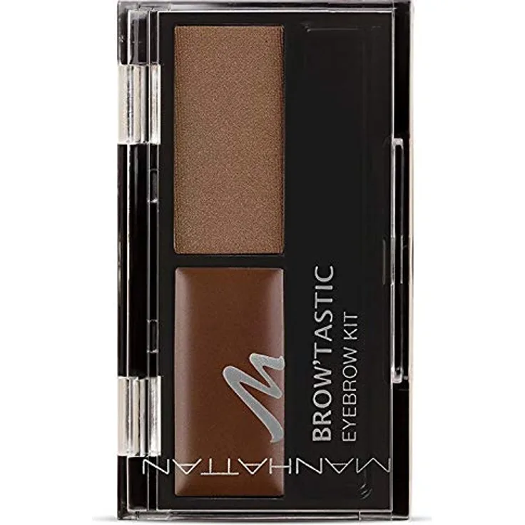 Manhattan Brow'Tastic Eyebrow Kit – Augenbrauen Wachs & Augenbrauenpuder im Eyebrow Set zum Fixieren & Färben – Farbe Brow-Nie 002 – 1 x 3g