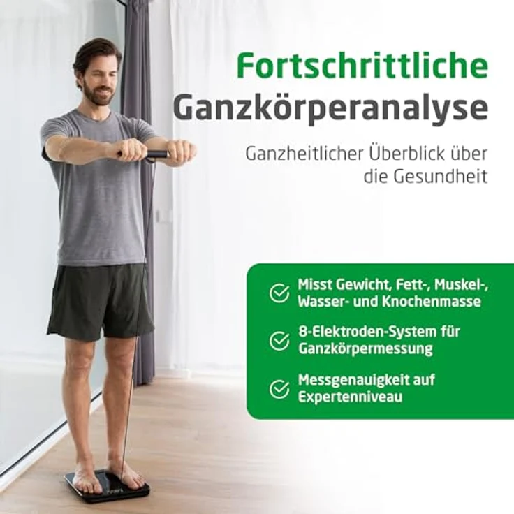 Medisana BS 850 connect Körperanalysewaage mit 8 Elektroden, präziser Ganzkörpermessung, Bluetooth App-Anbindung, automatischer Abschaltung – Bild 2