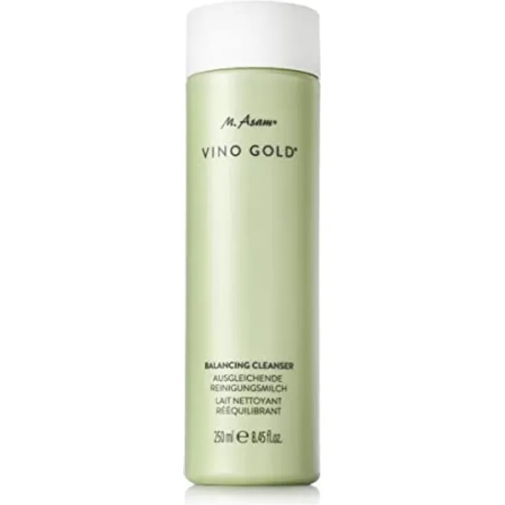 M. Asam VINO GOLD Ausgleichende Reinigungsmilch (250 ml) – reinigt & befreit die Haut von Unreinheiten, ideal zur Entfernung von Make-up, spendet Feuchtigkeit, mit Vitamin E, vegane Gesichtsreinigung