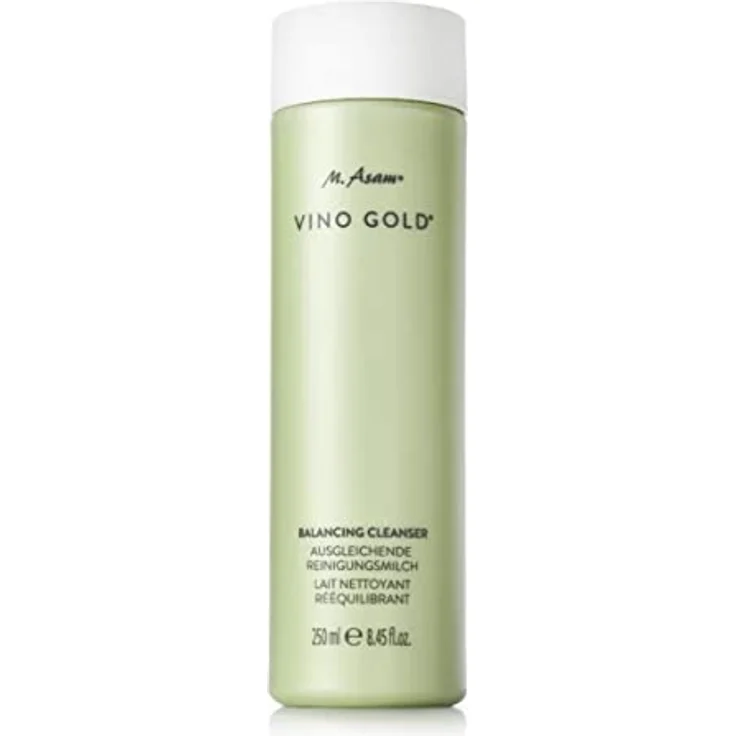 M. Asam VINO GOLD Ausgleichende Reinigungsmilch (250 ml) – reinigt & befreit die Haut von Unreinheiten, ideal zur Entfernung von Make-up, spendet Feuchtigkeit, mit Vitamin E, vegane Gesichtsreinigung – Bild 1