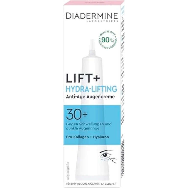 Diadermine Lift+ Hydra-Lifting Anti-Age Augencreme, 15ml gegen Anzeichen von Müdigkeit und Alterung – Bild 2
