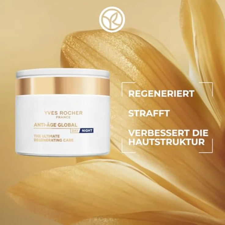 Yves Rocher Supreme Regenerierende Anti-Aging-Creme, Gold-Achillea, korrigiert 8 Zeichen der Hautalterung, Gesicht, Hals & Dekolleté, 75 ml – Bild 2