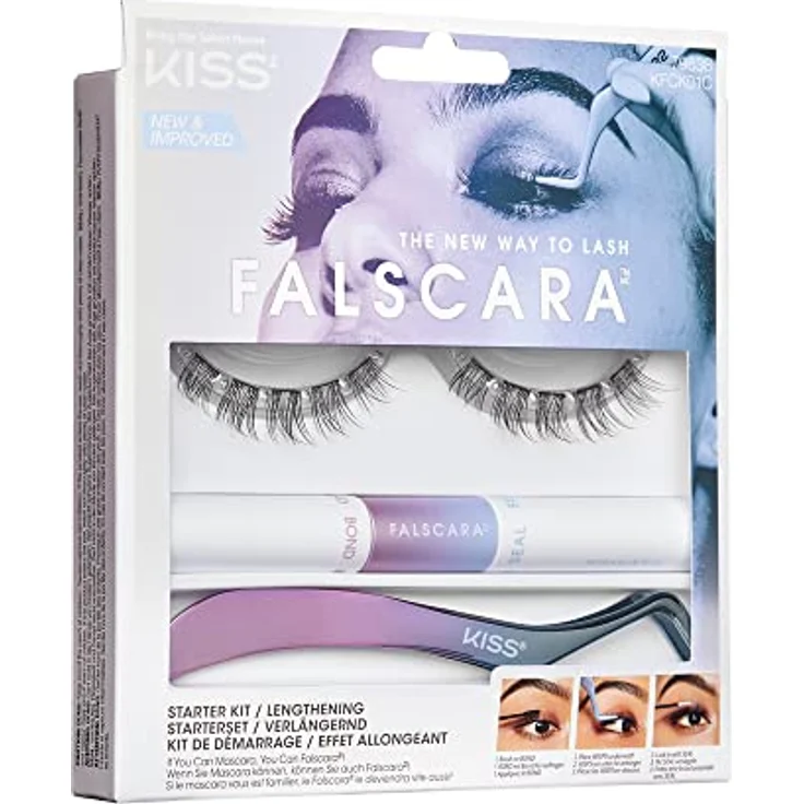 KISS Falscara Eyelash Künstliche Wimpern Starter Kit 01 – Bild 2