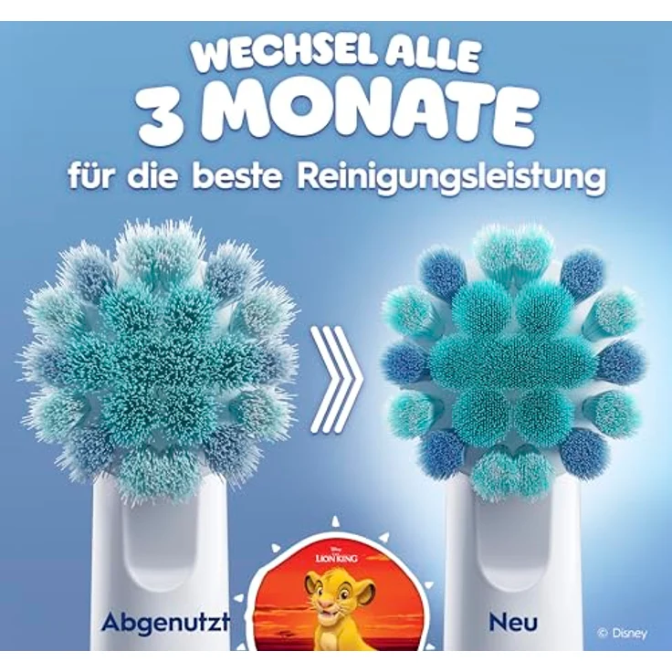 Braun Oral-B PRO Kids 3+ Aufsteckbürsten König der Löwen, 8er Pack, extra weiche Borsten für sanfte Reinigung – Bild 7