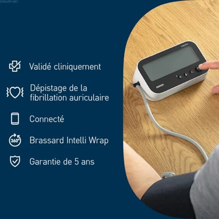 Omron M4 Connect AFib, Oberarm-Blutdruckmessgerät mit 22-42 cm Manschette, inkl. OMRON Connect App zur Datenanalyse, präzise Arrhythmieerkennung – Bild 6