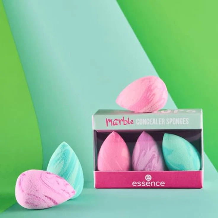 essence cosmetics MY ARTSY DROPS concealer sponges, Make-up Schwämmchen, Nr. 01, Mehrfarbig, vegan, Nanopartikel frei, 1er Pack (3pcs) – Bild 3