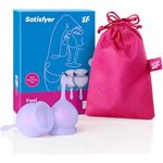 Satisfyer Feel good MENSTRUAL CUP, Menstruationstasse, hypoallergen, 2 Größen (15 ml & 20 ml), lila