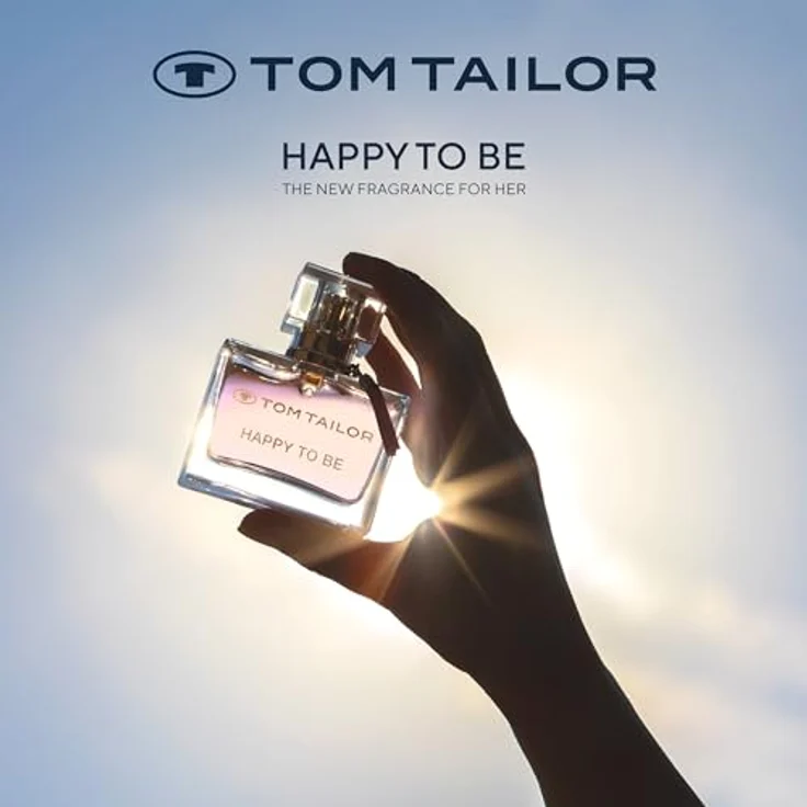 Tom Tailor® Happy To Be Eau de Parfum Natural Spray, veganer Damenduft in femininem Flakon mit Velours-Lederanhänger – Bild 2