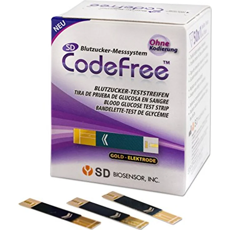 CodeFree SD CodeFree Blutzuckerteststreifen, 250 Stück Sparpack für präzise Blutzucker-Messung ohne Kodierung – Bild 2