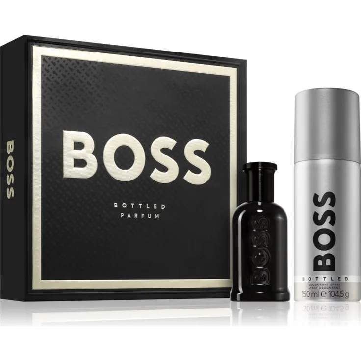 Hugo Boss BOSS Bottled Parfum Geschenkset für Herren, 50 ml Parfüm und 150 ml Deodorant Spray, ideal als Geschenk