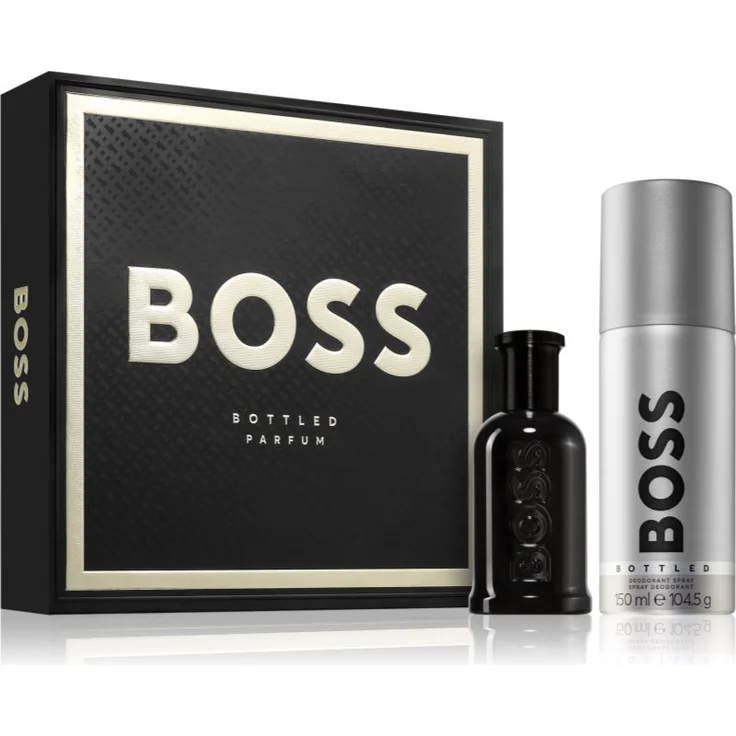 Hugo Boss BOSS Bottled Parfum Geschenkset für Herren, 50 ml Parfüm und 150 ml Deodorant Spray, ideal als Geschenk