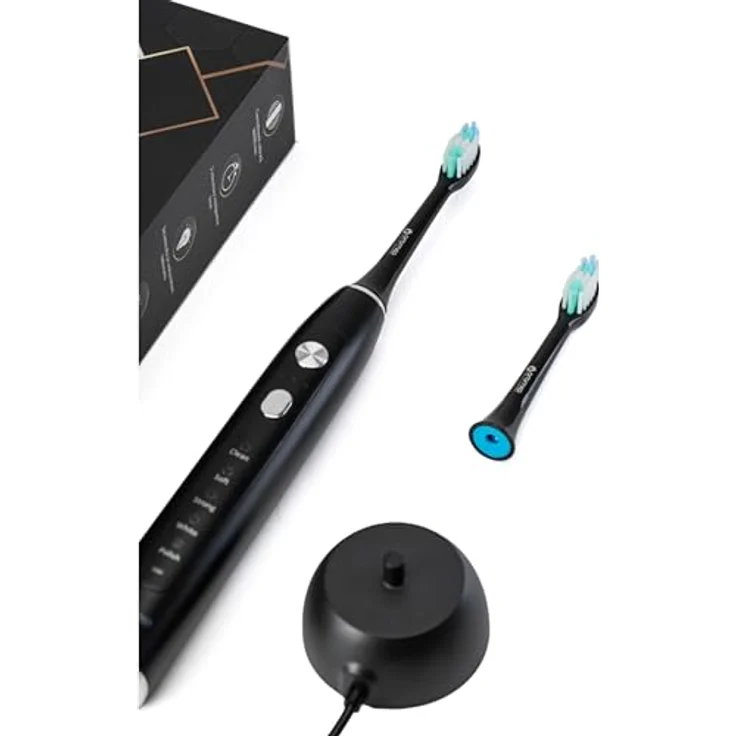 OROMED ORO-SONIC X PRO Elektrische Zahnbürste Schallzahnbürste 5 Modi Timer Etui, soniczna 45000 drgań/min, akumulatorowe, 2 główki, ładowarka USB, Etui podróżne – Bild 5