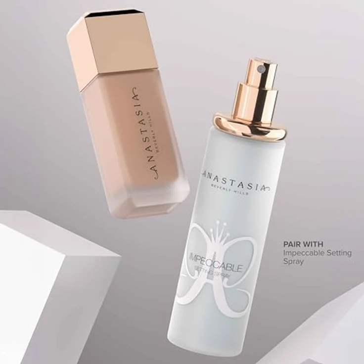 Anastasia Beverly Hills Impeccable Blurring Second-Skin Matte Foundation, Flüssiges Make-Up mit mittlerer bis voller Deckkraft, Farbton 7N, 35 ml – Bild 6