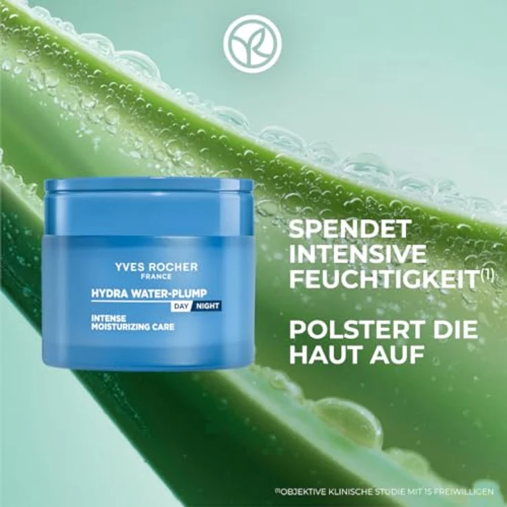 Yves Rocher Hydra Water-Plump, Intensiv Feuchtigkeitspflege mit 100h Feuchtigkeit, Edulis & Bi-Hyaluron-Komplex, für alle Hauttypen, 75 ml – Bild 2