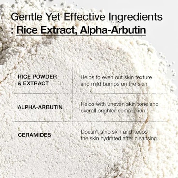 ANUA RICE ENZYME BRIGHTENING CLEANSING POWDER, Reismaske, Ceramid, Gesichtsreiniger für aufhellende, strahlende Haut, Gesichtsreiniger für trockene Haut, koreanische Hautpflege, parfümfrei, 40 g. – Bild 5