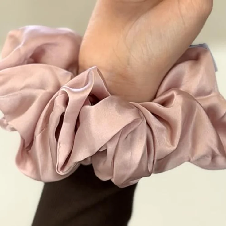 Sister Young LILU PINK Scrunchie Haargummi, Chiffon-Eleganz für mädchenhafte Frisuren, universelle Größe – Bild 10