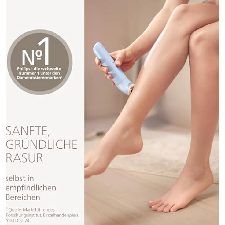 Philips Lady Shaver Series 6000 BRL127/00, Elektrorasierer mit sanfter und gründlicher Körperrasur, dermatologisch getestet – Bild 4