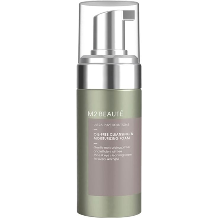 M2 BEAUTÉ Ultra Pure Solutions Oil-Free Cleansing & Moisturizing Foam, 100 ml, öl- und sulfatfreie Gesichtsreinigung für ein erfrischtes Hautgefühl