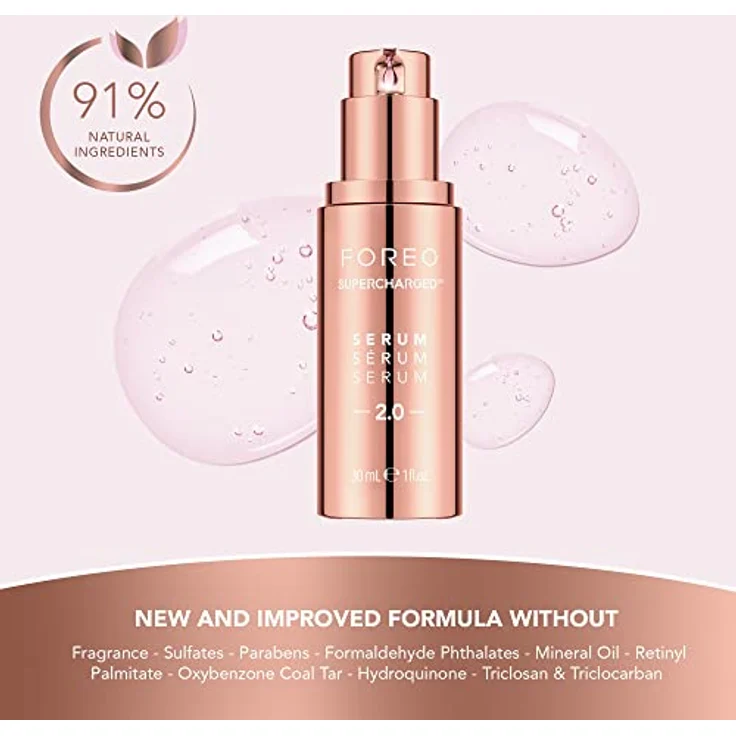 FOREO SUPERCHARGED SERUM 2.0 – Leitfähiges Mikrostromgel – Hyaluronsäure & Squalan – Verjüngend & Feuchtigkeitsspendend – Vegan & Tierversuchsfrei – 30 ml – Bild 5