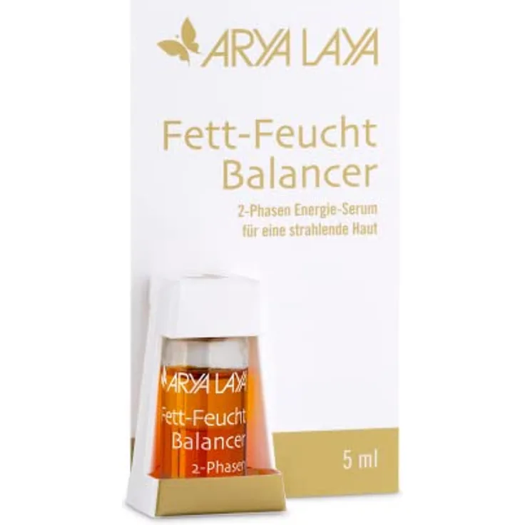 ARYA LAYA Fett-Feucht Balancer Klassik: 2-Phasen Energie-Serum für strahlenden Teint, 5 ml, für alle Hauttypen – insbes. trockene, normale & fettarme Haut, nährt, belebt & mindert erste Fältchen