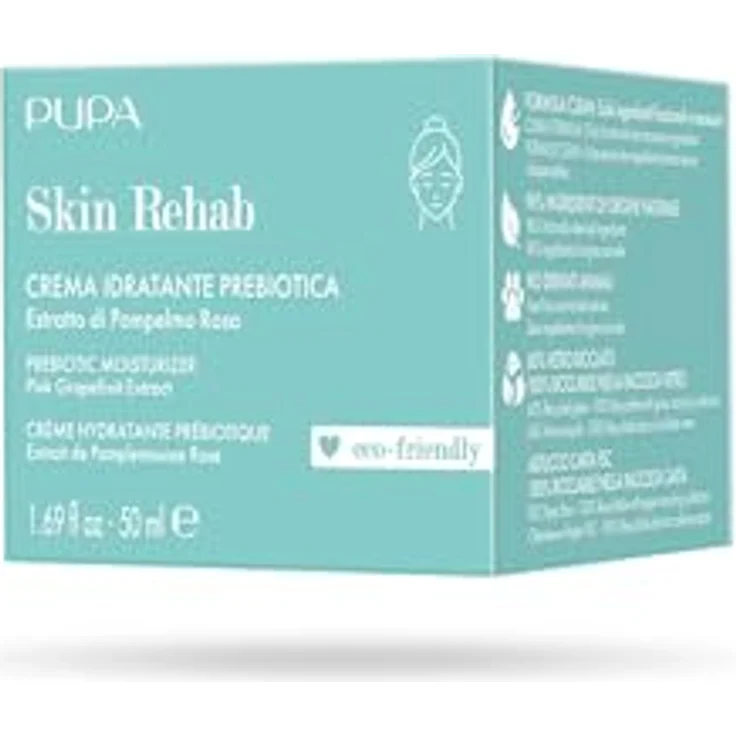 Pupa SKIN REHAB - CREMA IDRANTE PREBIOTICA, 50 ML, feuchtigkeitsspendende Gesichtscreme für empfindliche Haut, hautrehabilitierend und anti-aging – Bild 2