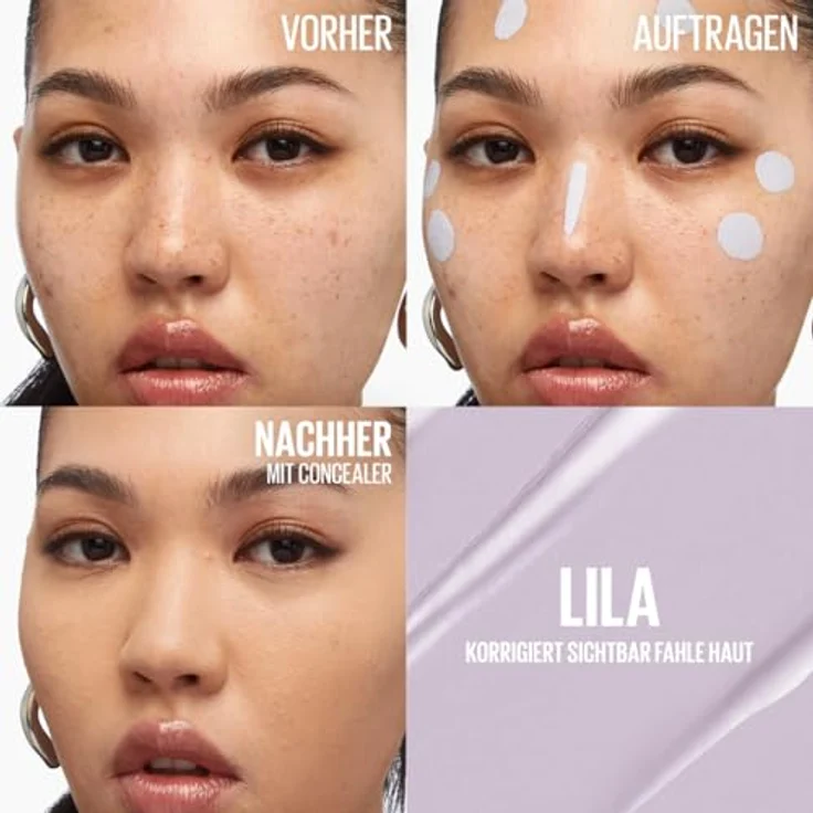 Maybelline New York Instant Anti-Age Löscher Color Corrector Concealer, Lila, 6,8 ml - Ultra-einfache Farbkorrektur für einen ebenmäßigen Teint – Bild 2