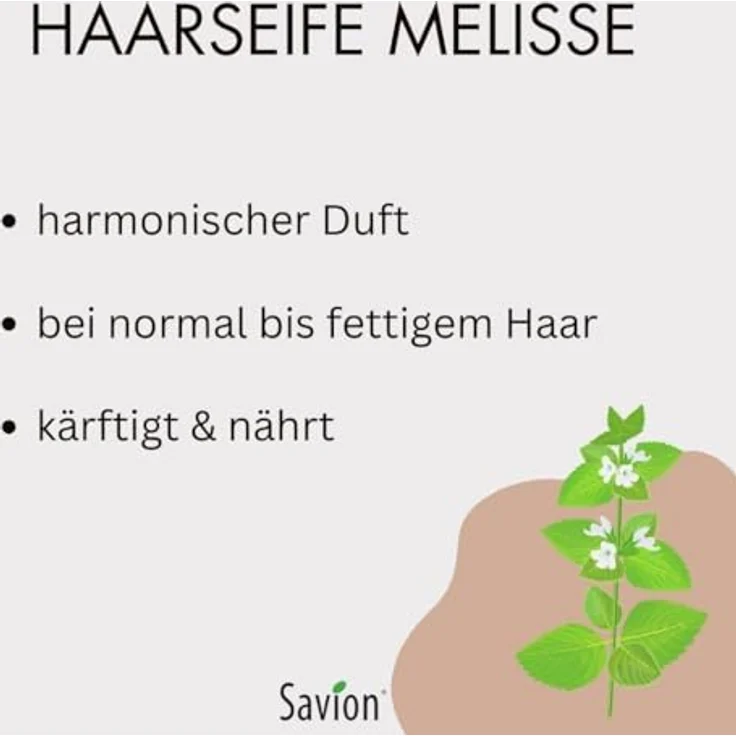 Savion 4+1 Bio Haarseife Melisse | Natürliche Haarpflege für mehr Fülle & Glanz | Vegan & Nachhaltig | Für Normales bis Leicht Fettendes Haar | Made in Germany 5x 85gr – Bild 5