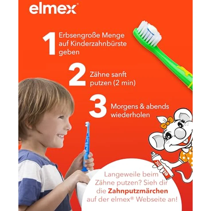 Elmex Kinder 2-6 Jahre Doppelpack 2 x 50 ml, für saubere & gesunde Zähne – Bild 7