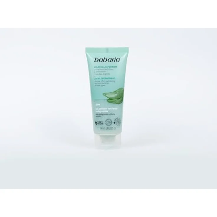 Babaria Aloe Gesichtspeeling-Gel, 100 ml, kühlend und langlebig – Bild 2